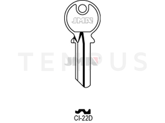 CI-22D Cilindričan ključ (Silca CS8 / Errebi C2D) 12714