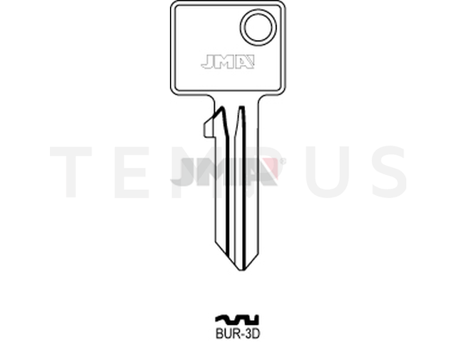 BUR-3D Cilindričan ključ (Silca BUR13 / Errebi BG18) 12660