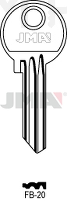 JMA FB-20 Cilindričan ključ (Silca FB2 / Errebi F18)