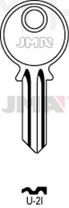 JMA U-2I Cilindričan ključ (Silca UL061 / Errebi U4PS)