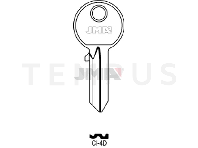 CI-4D Cilindričan ključ (Silca CS204, CC3 / Errebi C4D, CC4D) 12728