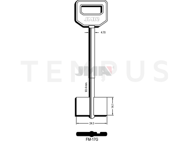 FM-17G Kasa ključ (Silca 5FI17 / Errebi 2FM18) 13055