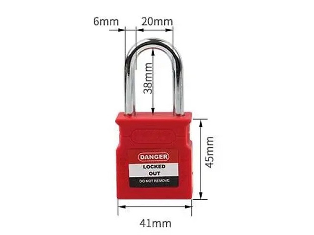 Lockout Tagout Lični KATANAC 40mm  -LCK 38Sx40-RED 20408