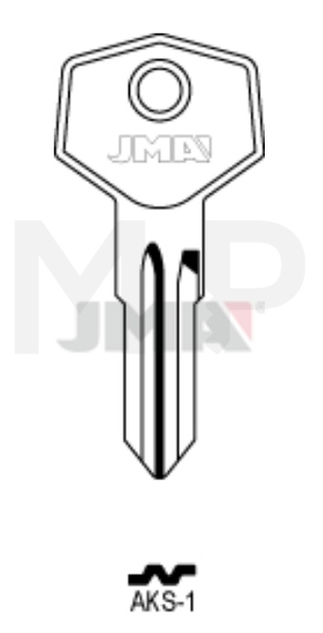 JMA AKS-1 Cilindričan ključ (Silca AK3 / Errebi AKS1)