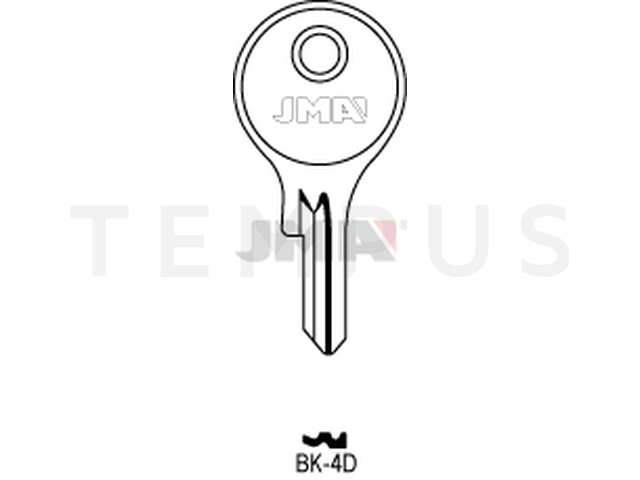 BK-4D Cilindričan ključ (Silca BK4 / Errebi KS3X) 12597