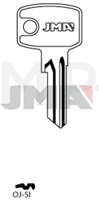 JMA OJ-5I Cilindričan ključ (Silca OJ5R / Errebi OJ5R)