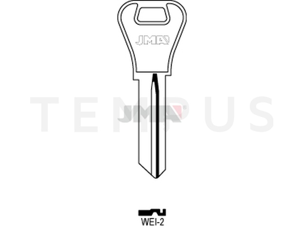 WEI-2 Cilindričan ključ (Silca WEI2 / Errebi WR6D) 14945