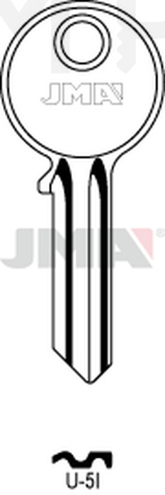 JMA U-5I Cilindričan ključ (Silca UL051 / Errebi U5S)