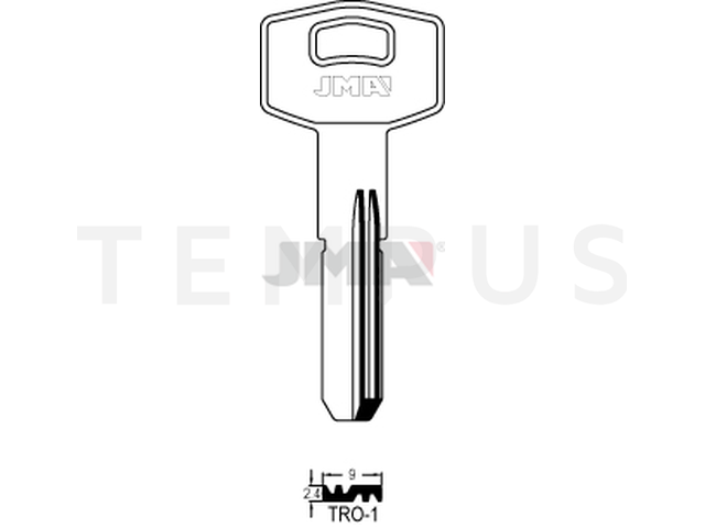 TRO-1 Specijalan ključ (Silca TAR16R / Errebi T8) 13975
