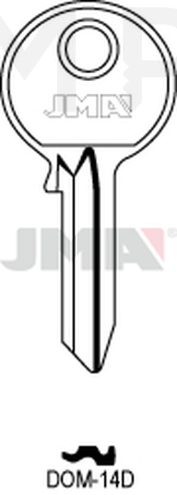 JMA DOM-14D Cilindričan ključ (Silca DM7 / Errebi DM6D)