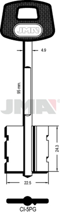 JMA CI-5.PG Kasa ključ (Silca 5CS10P / Errebi 2CI8P97)
