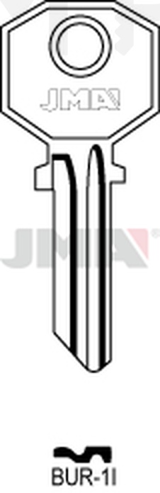 JMA BUR-1I Cilindričan ključ (Silca BUR1R / Errebi BG7R)