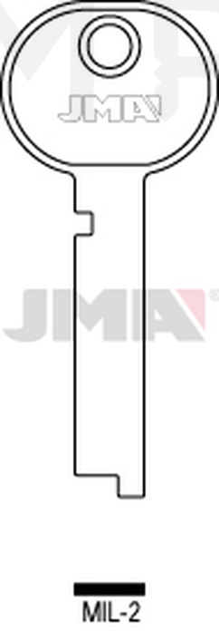 JMA MIL-2 Cilindričan ključ (Silca MIS2 / Errebi MIL2)