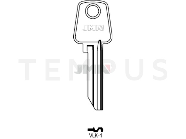 VLK-1 Cilindričan ključ (Silca VLK2R / Errebi VL1S) 14057