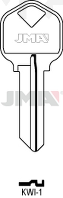 JMA KWI-1 Cilindričan ključ (Silca KS1FT, KS1 / Errebi KT1)