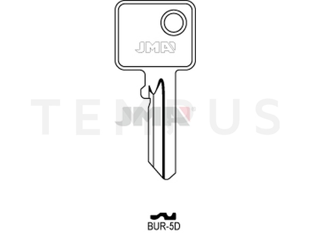 BUR-5D Cilindričan ključ (Silca BUR21 / Errebi BG25)