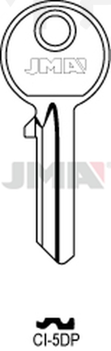 JMA CI-5DP Cilindričan ključ (Silca AB3, CS7, CC1 / Errebi AU5PD, C5PD, C5PST, CC5PD)