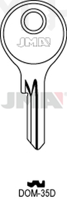 JMA DOM-35D Cilindričan ključ (Silca DM8 / Errebi DM15)