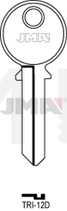 JMA TRI-12D Cilindričan ključ (Silca TL8 / Errebi TR8R)
