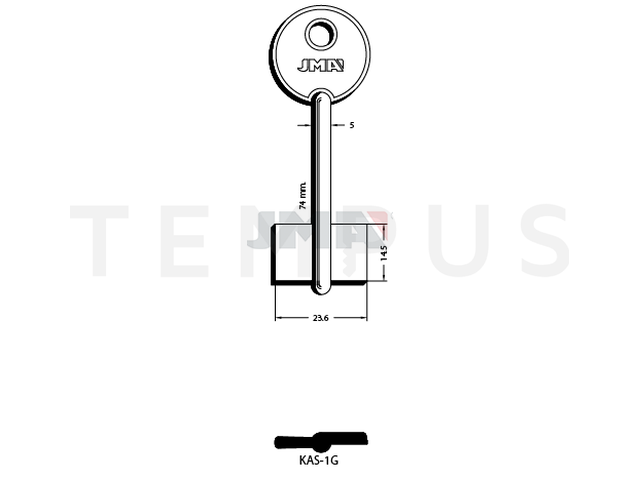 KAS-1G Kasa ključ (Silca 5KY4 / Errebi 1KA7) 15876