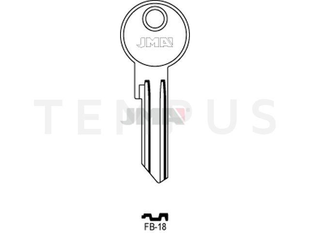 FB-18 Cilindričan ključ (Silca FB20RX / Errebi F38RL) 12992