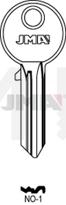 JMA NO-1 cl.top1s / ABU-14 Cilindričan ključ (Silca TOP1R, AB54 / Errebi AU44)