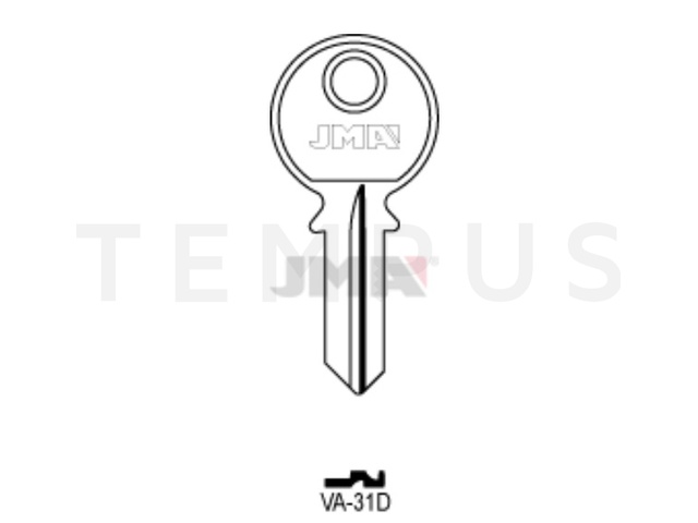 VA-31D Cilindričan ključ (Silca VAC46 / Errebi VC5PD) 20307