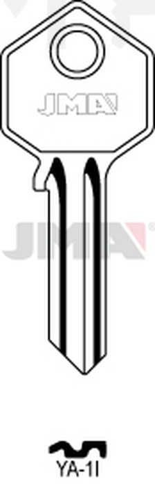JMA YA-1I Cilindričan ključ (Silca YA227 / Errebi YI5S)