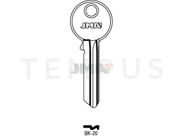 BK-20 Cilindričan ključ (Silca BK26 / Errebi KS39R) 12593