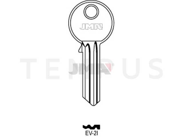 EV-2I Cilindričan ključ (Silca EV3R / Errebi EV5S2) 12950