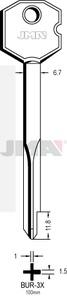 JMA BUR-3X Krstasti ključ (Silca XBW3 / Errebi FX100)