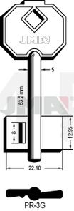 JMA PR-3G Kasa ključ (Silca 5PF1 / Errebi 1PR3)