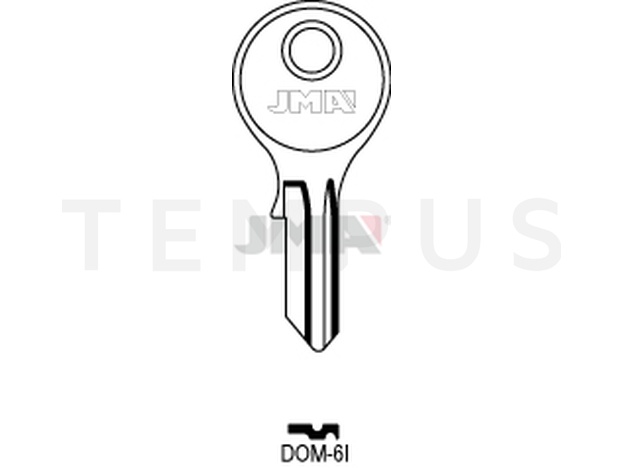 DOM-6I Cilindričan ključ (Silca DM19R, DM4R / Errebi DM10R, DM24R)
