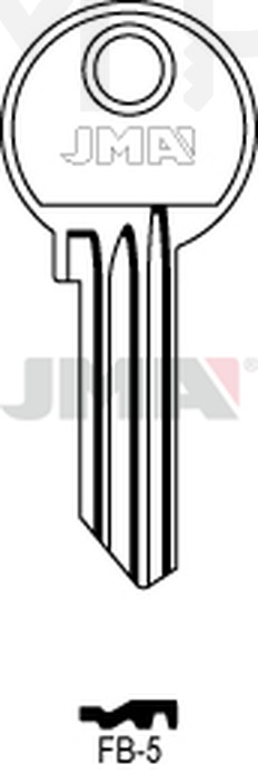 JMA FB-5 Cilindričan ključ (Silca FB22R / Errebi F42R)