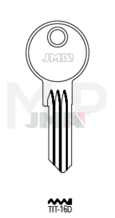JMA TIT-16D Cilindričan ključ (Silca TN35 / Errebi TT15)