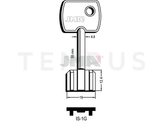 IS-1G Kasa ključ (Silca 5IE5 / Errebi 1IE1) 13248