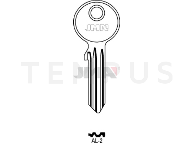 AL-2 Cilindričan ključ (Silca ASEC1 / Errebi ALD3R) 12530