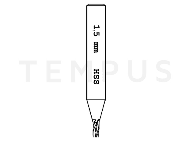 HSS 1.5 mm - freza ORION za auto ključeve 1,5x49x6