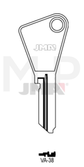 JMA VA-38 Cilindričan ključ (Silca VAC53/ Errebi VC73)