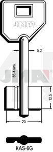 JMA KAS-6G Kasa ključ (Silca 5KY7 / Errebi 1KA9)