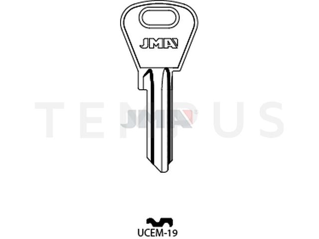 UCEM-19 Cilindričan ključ (Silca TN53R / Errebi TT24R) 14008