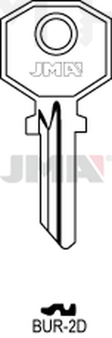 JMA BUR-2D Cilindričan ključ (Silca BUR2 / Errebi BG8)