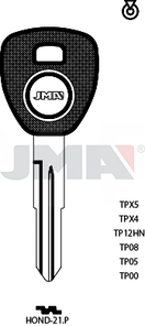 JMA TP00HOND-21.P (Silca HON58RT0 / Errebi T00HD43RP)