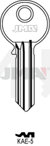 JMA KAE-5 Cilindričan ključ (Silca KLE3R / Errebi KAL1R)