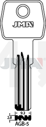 JMA AGB-5 Specijalan ključ (Silca AGB6 / Errebi AGB8)