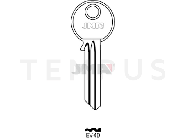 EV-4D Cilindričan ključ (Silca EV82X / Errebi EV21) 12952