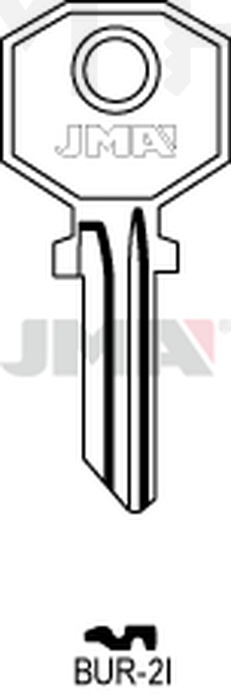JMA BUR-2I Cilindričan ključ (Silca BUR2R / Errebi BG8R)