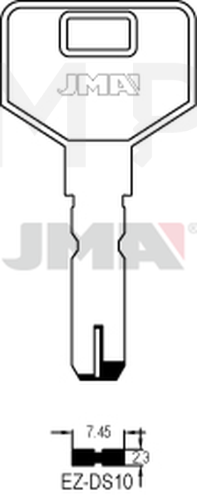 JMA EZ-DS10 Specijalan ključ (Silca EZ3X, EZ3 / Errebi ECU6)