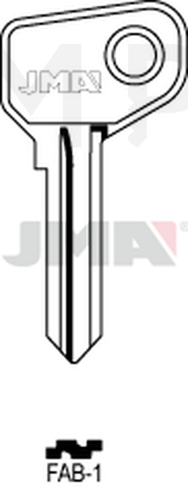 JMA FAB-1 Cilindričan ključ (Silca FAB2 / Errebi FAA3)