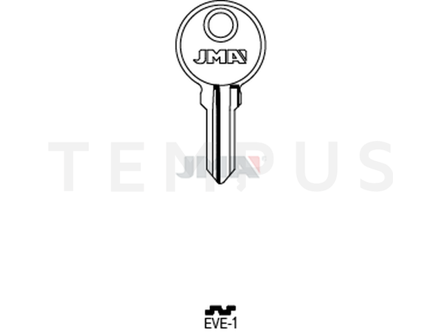 EVE-1 Cilindričan ključ (Silca ED4 / Errebi EVG4) 12957